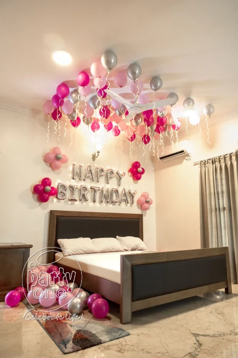 birthday Pink Birthday Bedroom Decoration