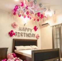 birthday Pink Birthday Bedroom Decoration