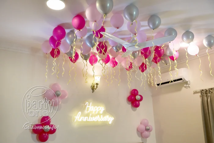 decorations Pink Anniversary Room Decoration