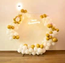 decorations White Theme Hexagon Anniversary Decor