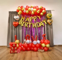 birthday Red Theme Romantic Birthday Decor