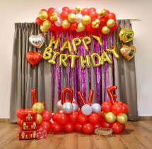 birthday Red Theme Romantic Birthday Decor