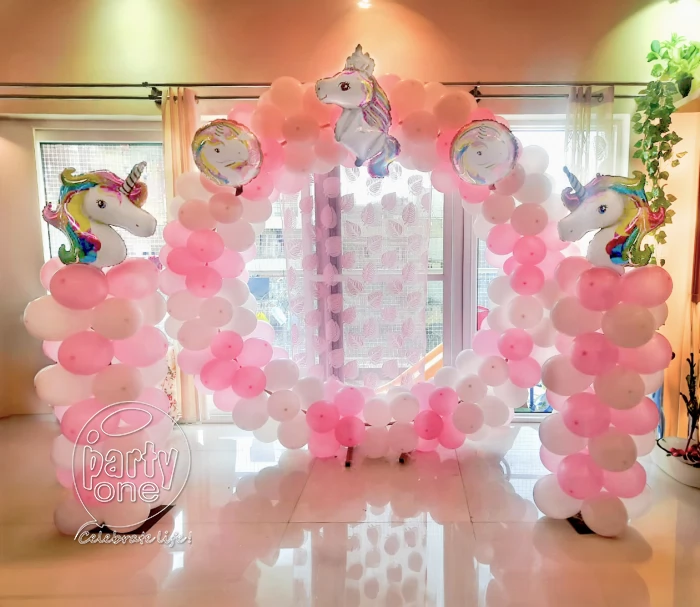 birthday Pink amp White Unicorn Theme Decor at Home
