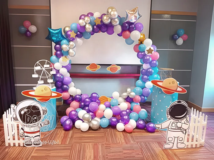 birthday Dreamy Space Theme Decoration at Home