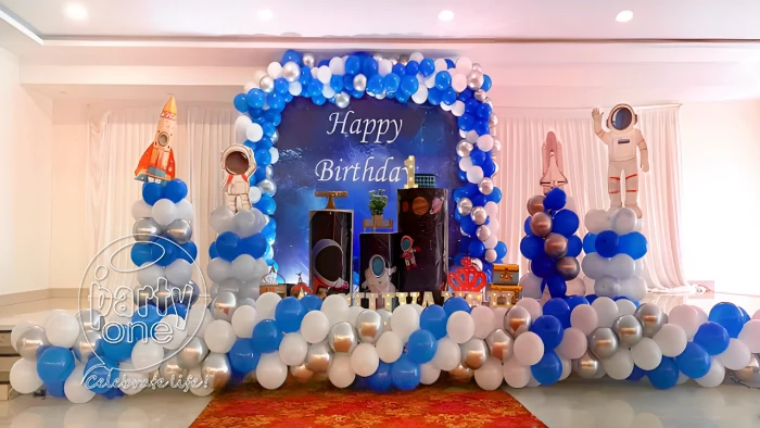 birthday Outer Space Theme Birthday Balloon Decor