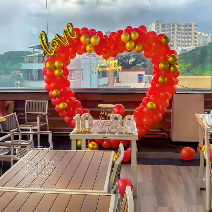 decorations Love Anniversary Heart Shape Balloon Decor