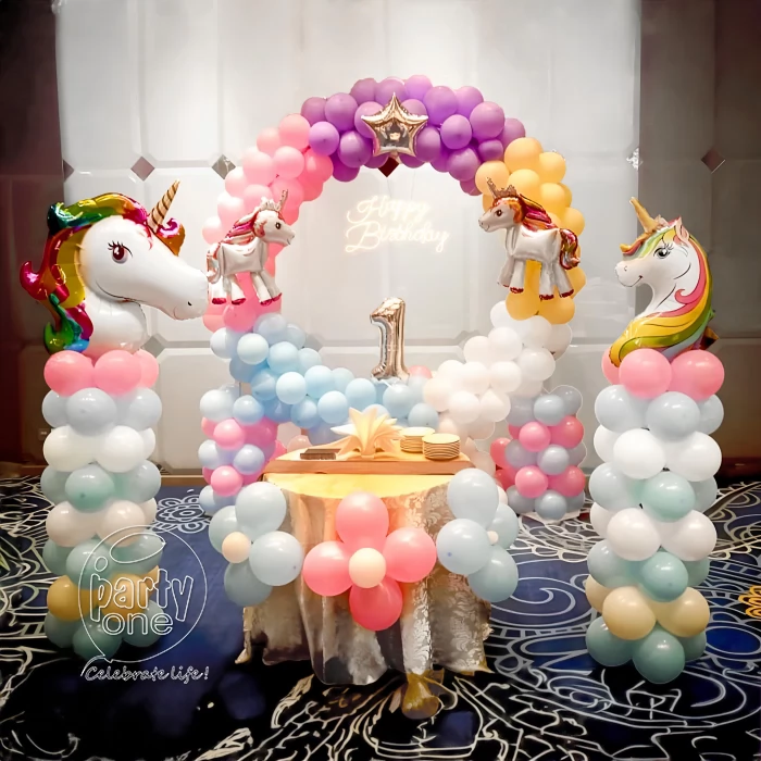 birthday Cute Unicorn Theme Birthday Balloon Decor