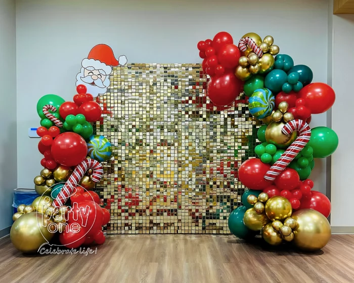 festival decorations Gold Sequin Xmas Balloon Decoration