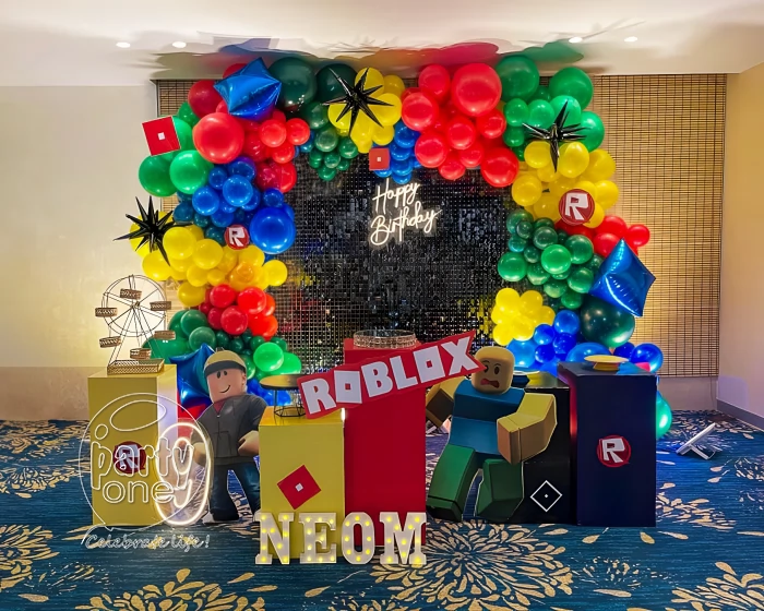 birthday Ultimate Black Sequin Roblox Theme Decor