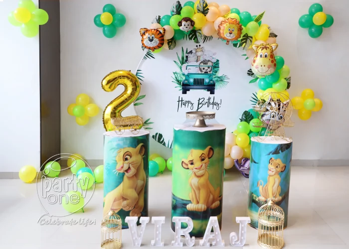 birthday Simba in the Forest Theme Balloon Decor