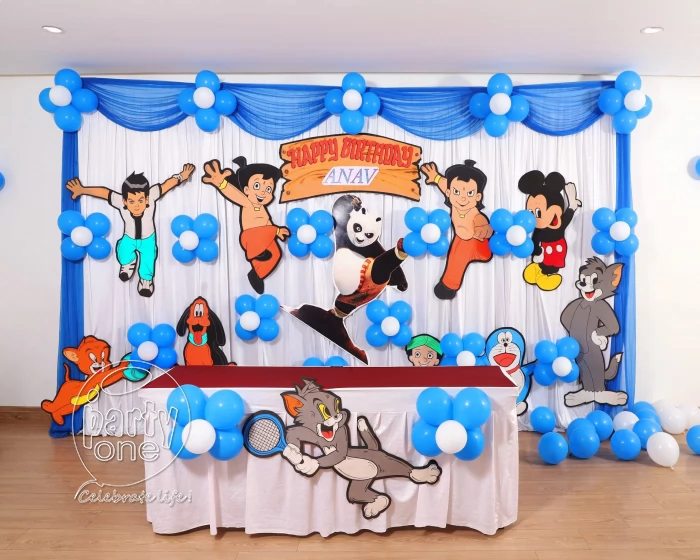 birthday Cartoon Theme Birthday Wall Decor