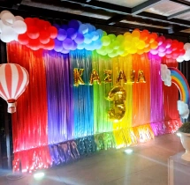 birthday Hot Air Rainbow Balloon Theme Decor