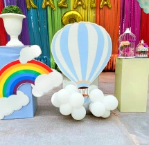 birthday Hot Air Rainbow Balloon Theme Decor