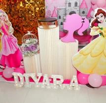 birthday Gold Sequin Princess Theme Decoration