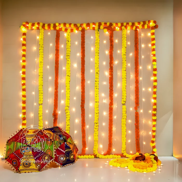 festival decorations Classy Floral Diwali Decoration at Home