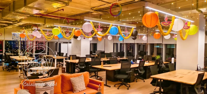 festival decorations Tassle and Lantern Diwali Office Decor