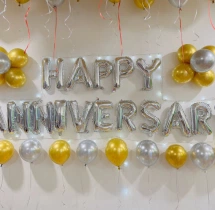 decorations Anniversary Gold and Silver Balloon Decoration