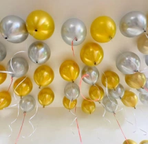 decorations Anniversary Gold and Silver Balloon Decoration