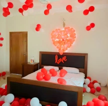 birthday Red and White Love Wall Balloon Decoration