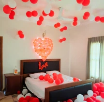 birthday Red and White Love Wall Balloon Decoration