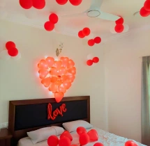 birthday Red and White Love Wall Balloon Decoration