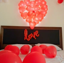 birthday Red and White Love Wall Balloon Decoration