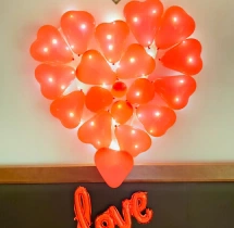 birthday Red and White Love Wall Balloon Decoration