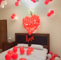 birthday Red and White Love Wall Balloon Decoration