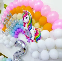 birthday Rainbow Unicorn Theme Balloon Decoration