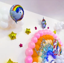 birthday Rainbow Unicorn Theme Balloon Decoration