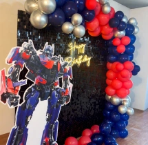 birthday Black Sequin Transformer Theme Decoration