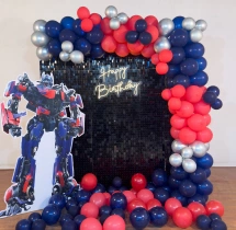 birthday Black Sequin Transformer Theme Decoration