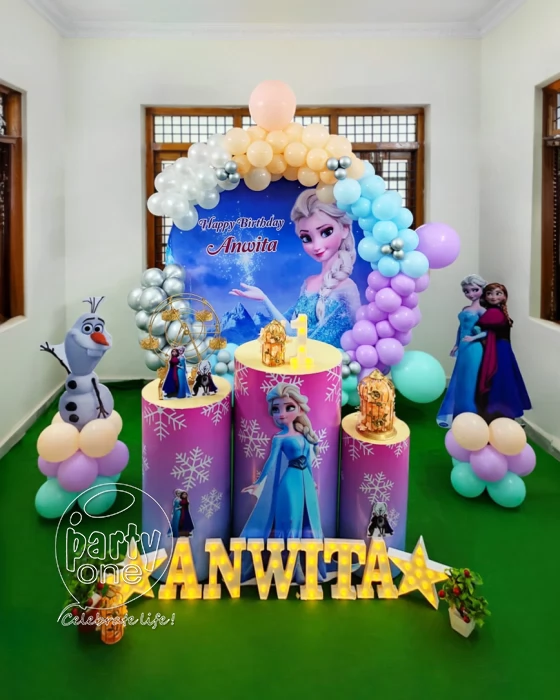 birthday Delightful Frozen Theme Ring Decor