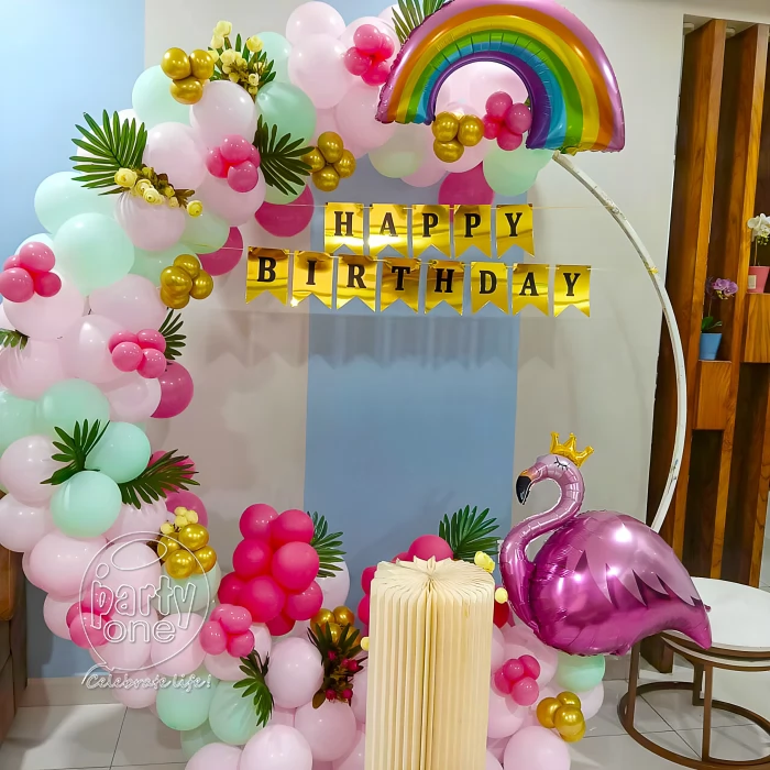 birthday Beautiful Flamingo Ring Birthday Decor