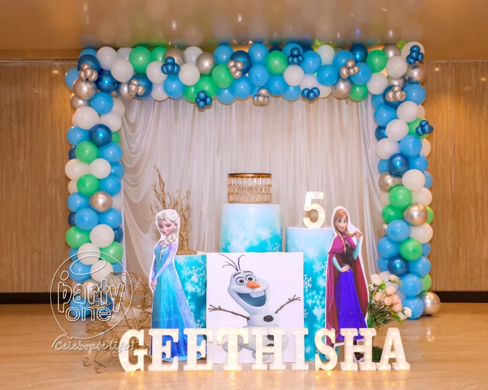 birthday Birthday Frozen Theme Balloon Arch Decor