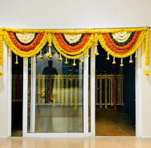 house warming services Traditional 2BHK Door Flower Decoration​