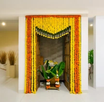 house warming services Traditional 2BHK Door Flower Decoration​