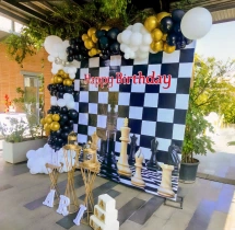 birthday Chess Theme Birthday Backdrop Decor