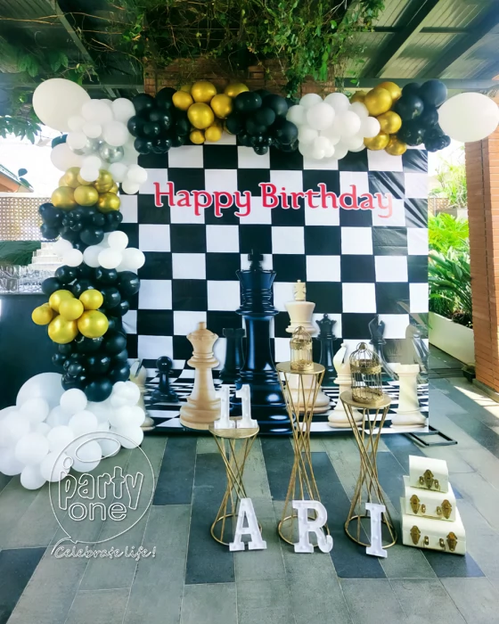 birthday Chess Theme Birthday Backdrop Decor