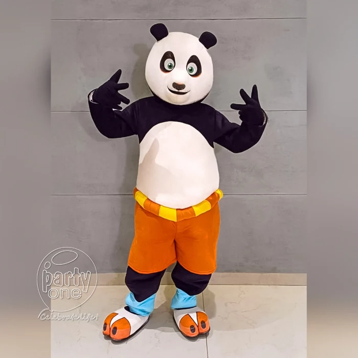 birthday Kung Fu Panda Mascot Character