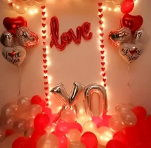 decorations Heartfelt Love Balloon Decor with LED