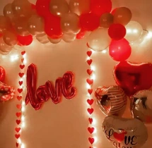 decorations Heartfelt Love Balloon Decor with LED