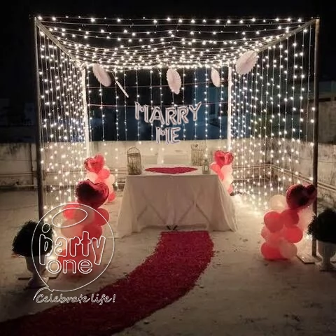 decorations Dreamy Marry Me Terrace Proposal Decoration