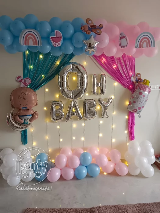 decorations Pink and Blue Balloon Baby Shower Wall Decor