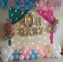 decorations Pink and Blue Balloon Baby Shower Wall Decor