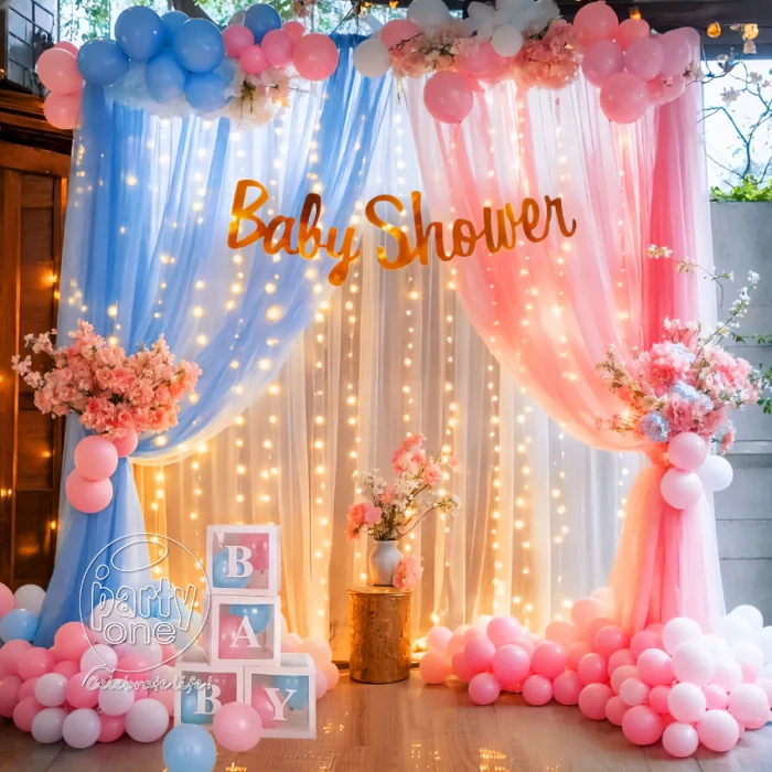 decorations Pink amp Blue Luxe Baby Shower Decoration