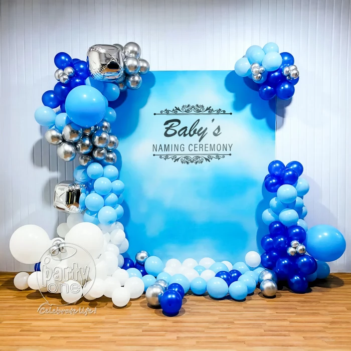 decorations Baby Girl Naming cermeony balloon and Backdrop Decor