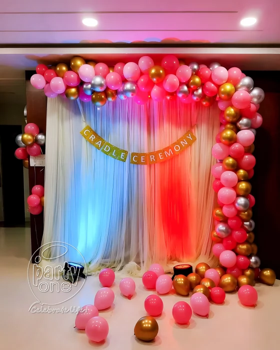 decorations Classy Cradle Ceremony Balloon Decoration