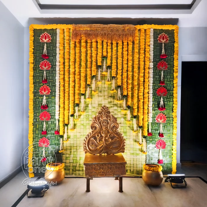 decorations Coconut Leaves Backdrop Flower Decoration