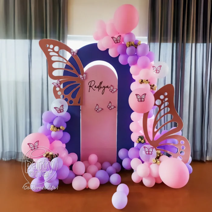 decorations Welcome Baby Butterfly Theme Balloon Decor